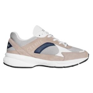 CELINE RUNNER CR 03 LOW LACE UP SNEAKER IN MESH SUEDE CALFSKIN AND CALFSKIN