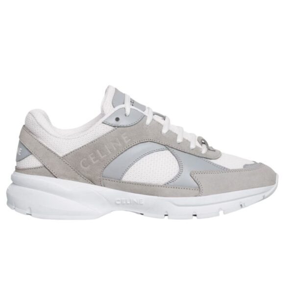 CELINE RUNNER CR 03 LOW LACE UP SNEAKER IN SUEDE CALFSKIN MESH AND CALFSKIN