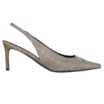 CELINE ALMA TRIOMPHE SLINGBACK IN IRIDESCENT FABRIC