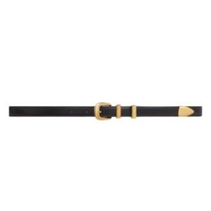 CELINE SMALL WESTERN BELT IN TAURILLON LEATHER BLACK