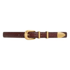 CELINE MEDIUM WESTERN BELT IN PYTHON BROWN
