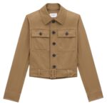 SAINT LAURENT CROPPED JACKET IN COTTON SERGE