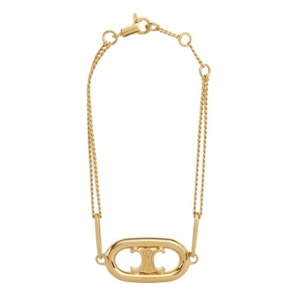 CELINE TRIOMPHE BRACELET IN BRASS WITH GOLD FINISH