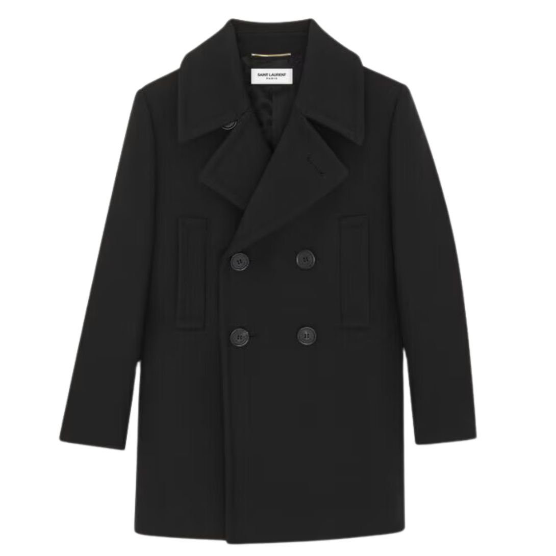 1-1269.jpg SAINT LAURENT DOUBLE BREASTED PEACOAT IN WOOL