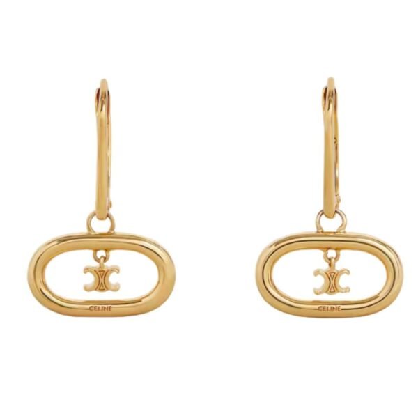 CELINE TRIOMPHE MOBILE EARRINGS IN BRASS WITH GOLD FINISH