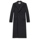 SAINT LAURENT LONG COAT IN CASHMERE AND WOOL FELT