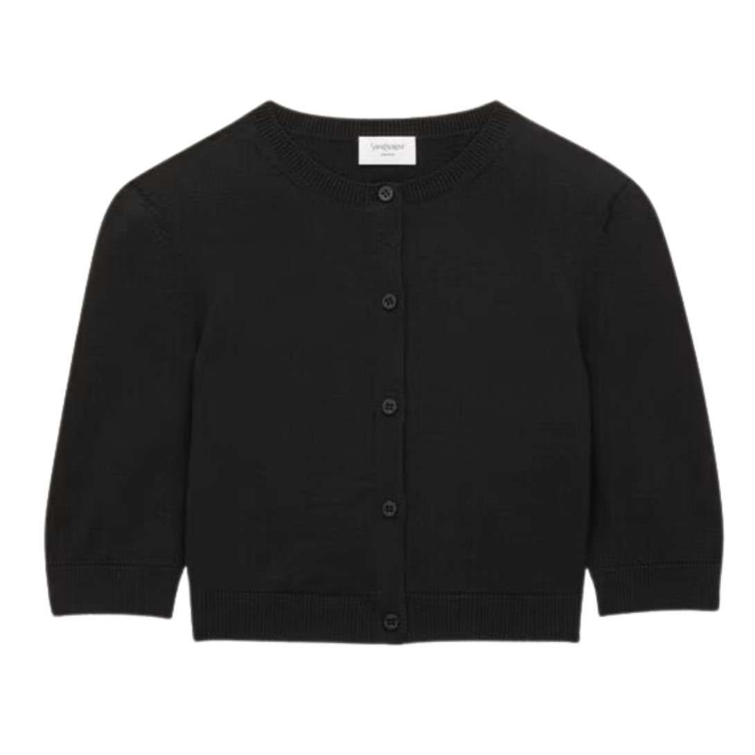 1-1282.jpg SAINT LAURENT CROPPED CARDIGAN IN WOOL