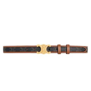 CELINE MEDIUM TRIOMPHE BELT IN TRIOMPHE CANVAS AND CALFSKIN
