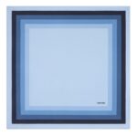 TOM FORD GEOMETRIC SILK POCKET SQUARE BLUE
