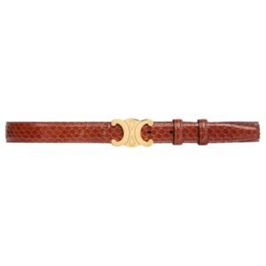 CELINE MEDIUM TRIOMPHE BELT IN PYTHON TAN