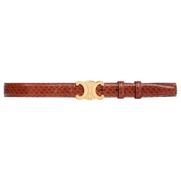 CELINE MEDIUM TRIOMPHE BELT IN PYTHON TAN