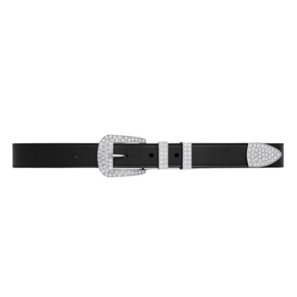 CELINE MEDIUM MARCO BELT WITH STRASS IN VINTAGE CALFSKIN
