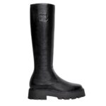 CELINE BULKY CROPPED BOOT WITH TRIOMPHE TASSELS IN SUEDE CALFSKIN AND SHEARLING