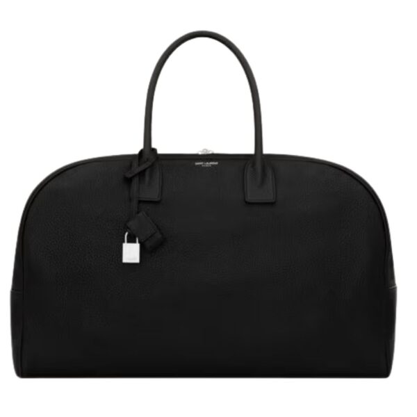 SAINT LAURENT BOWLING DUFFLE BAG IN GRAINED LEATHER