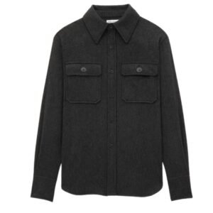 SAINT LAURENT OVERSHIRT IN CASHMERE AND WOOL