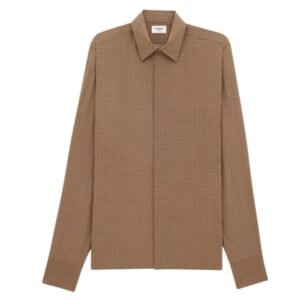 SAINT LAURENT SHIRT IN DOTTED SILK CREPE DE CHINE