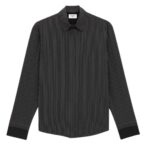 SAINT LAURENT CASSANDRE SHIRT IN STRIPED SILK