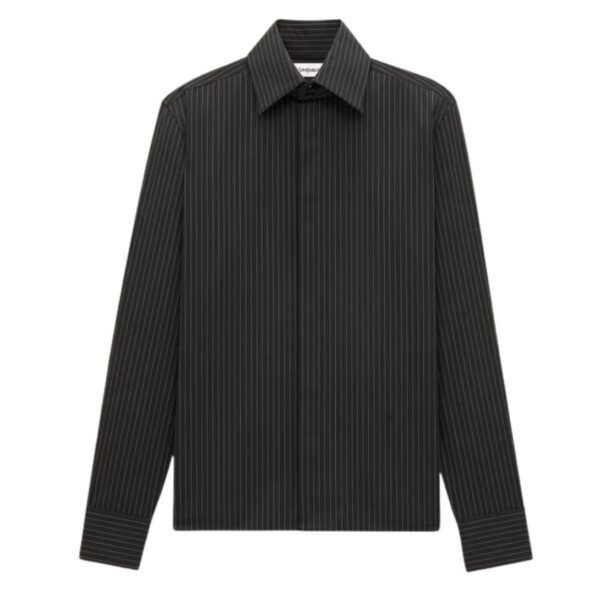 SAINT LAURENT CASSANDRE SHIRT IN STRIPED POPLIN