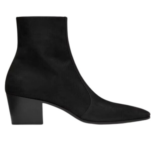 SAINT LAURENT VASSILI BOOTS IN SHIMMERING SUEDE