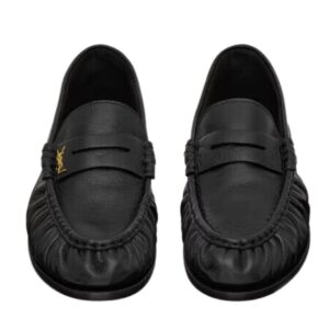 SAINT LAURENT LE LOAFER SUPPLE IN SHINY CREASED LEATHER