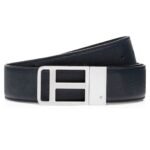 TOM FORD SMALL GRAIN LEATHER FRAMED T BELT