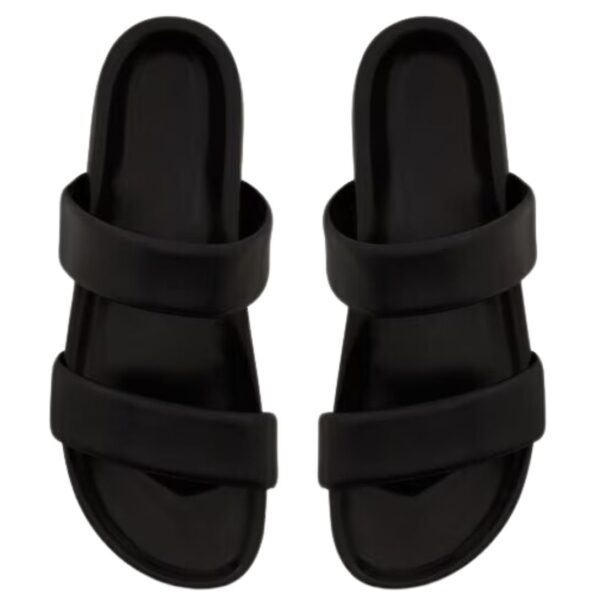 SAINT LAURENT NICHOLS SLIDES IN SMOOTH LEATHER