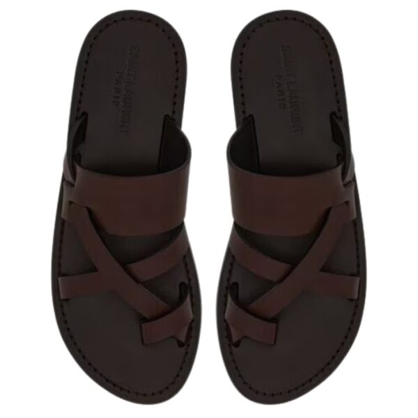 SAINT LAURENT CULVER MULES IN SMOOTH LEATHER - Image 2