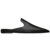 SAINT LAURENT MEURICE MULES IN SMOOTH LEATHER