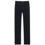 SAINT LAURENT STRAIGHT JEANS IN CARBON BLACK DENIM