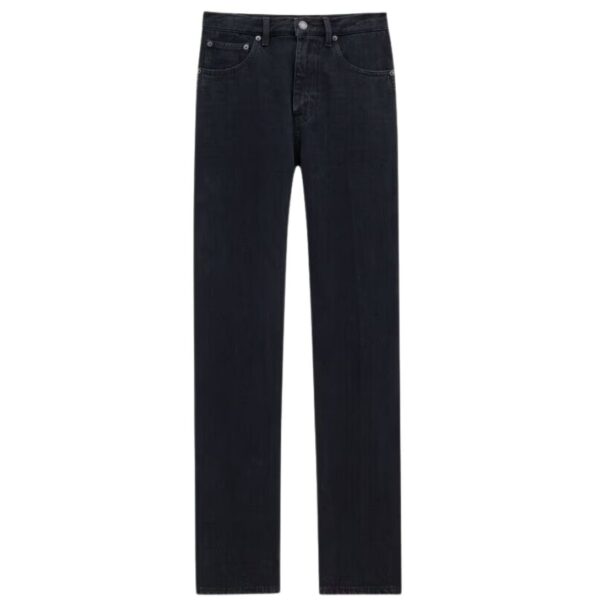 SAINT LAURENT STRAIGHT JEANS IN CARBON BLACK DENIM