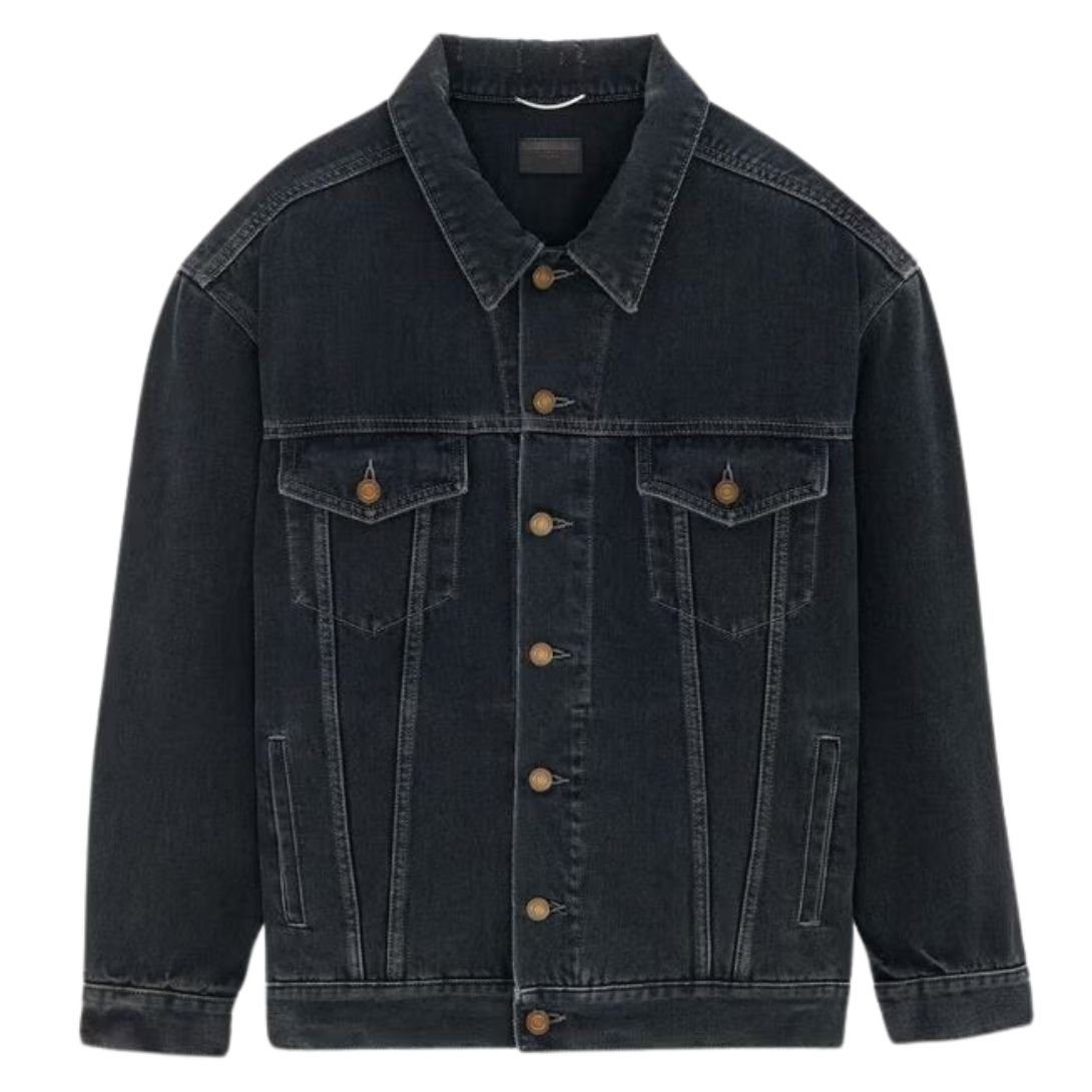 1-1526.jpg SAINT LAURENT OVERSIZED JACKET IN DARK BLUE BLACK DENIM
