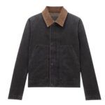 SAINT LAURENT WORK JACKET IN COTTON CANVAS AND CORDUROY