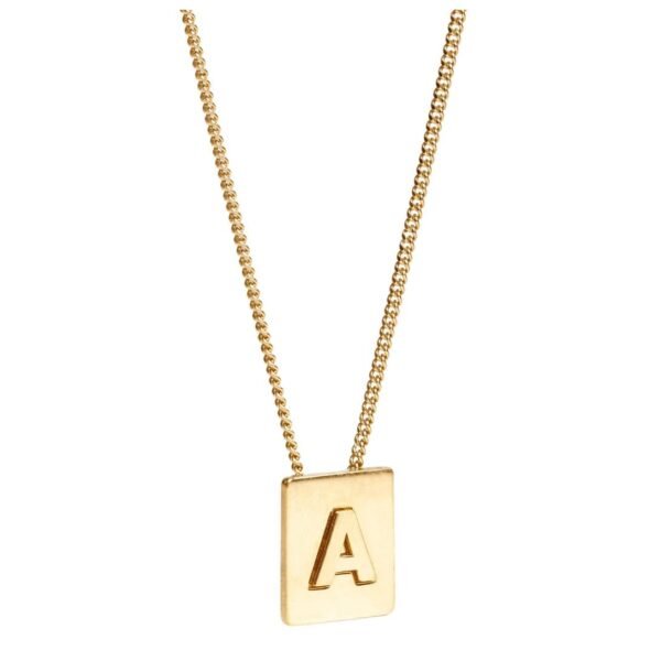 CELINE ALPHABET A NECKLACE IN BRASS WITH GOLD FINISH