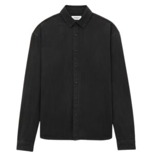 SAINT LAURENT CASSANDRE SHIRT IN RAVEN BLACK DENIM