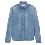 SAINT LAURENT CASSANDRE SHIRT IN DAY BLUE DENIM
