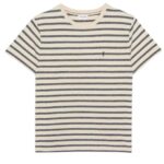 SAINT LAURENT CASSANDRE T-SHIRT IN STRIPED JERSEY