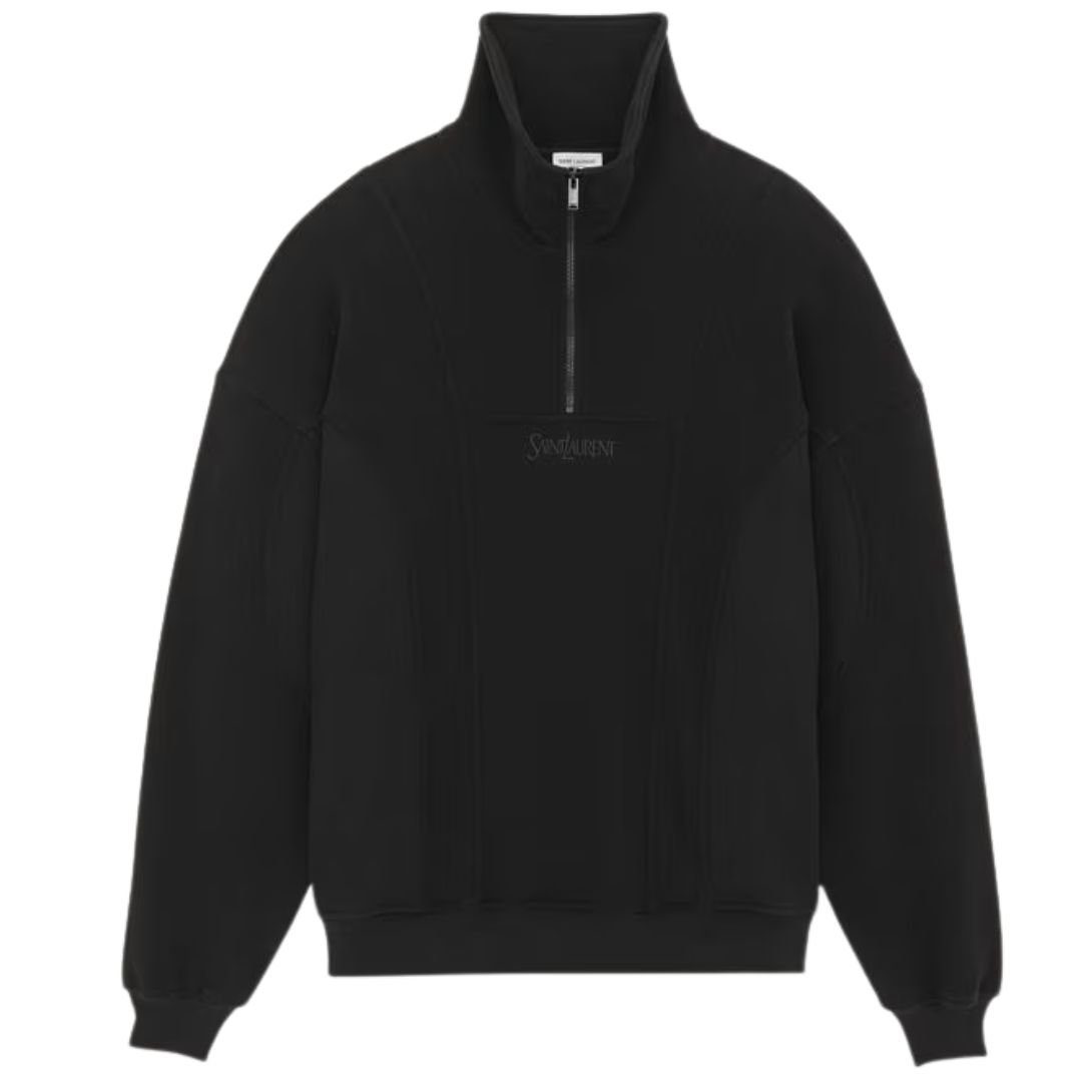 1-1564.jpg SAINT LAURENT HALF-ZIP SWEATSHIRT