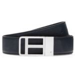 TOM FORD SMALL GRAIN LEATHER FRAMED T BELT