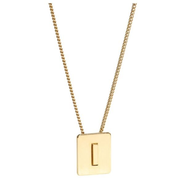 CELINE ALPHABET I NECKLACE IN BRASS WITH GOLD FINISH