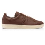 TOM FORD SOFT GRAIN LEATHER WARWICK SNEAKER TOBACCO