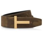 TOM FORD CAMO NUBUCK T ICON BELT