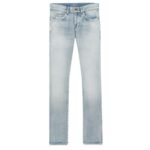 SAINT LAURENT SLIM FIT JEANS IN SANTA MONICA BLUE DENIM