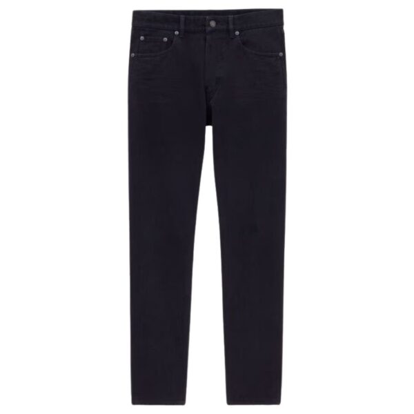 SAINT LAURENT MICK LONG JEANS IN MIDNIGHT BLACK DENIM