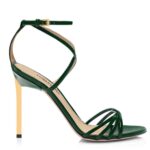 TOM FORD PATENT LEATHER IDA SANDAL EMERALD GREEN