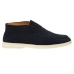 LORO PIANA OPEN WALK ANKLE BOOT ARGO BLUE MELANGE