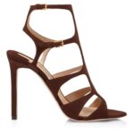 TOM FORD SUEDE LEATHER PARADIS SANDAL DARK WHISKY