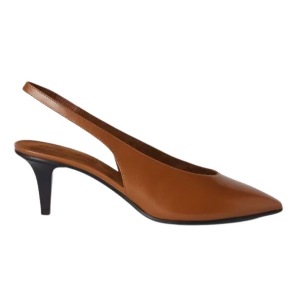 LORO PIANA REBECCA SLINGBACK SADDLE BROWN