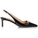 TOM FORD PATENT LEATHER WHITNEY SLINGBACK BLACK