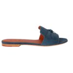 LORO PIANA SUMMER CHARMS SANDAL DENIM
