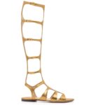 TOM FORD LAMINATED PRINTED LIZARD PARADIS KNEE HIGH SANDAL